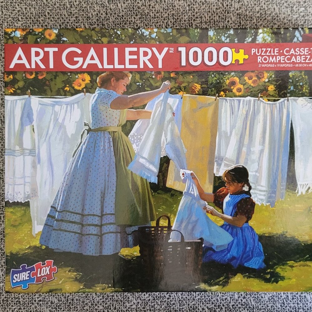New! 1000 Piece Puzzle "Laundry Day" Art Gallery